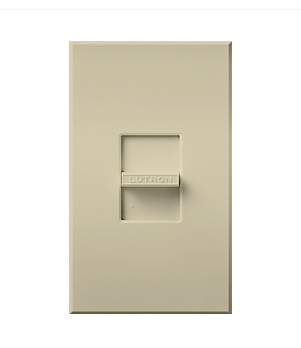 Lutron NTELV-300-BE Nova T Electronic Low-voltage Slide-to-off Dimmer - 300w Max - Beige Finish