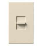 Lutron NTELV-300-LA Nova T Slide to Off Dimmer W/Single Pole, 300W Electronic Low Voltage, Light Almond Finish