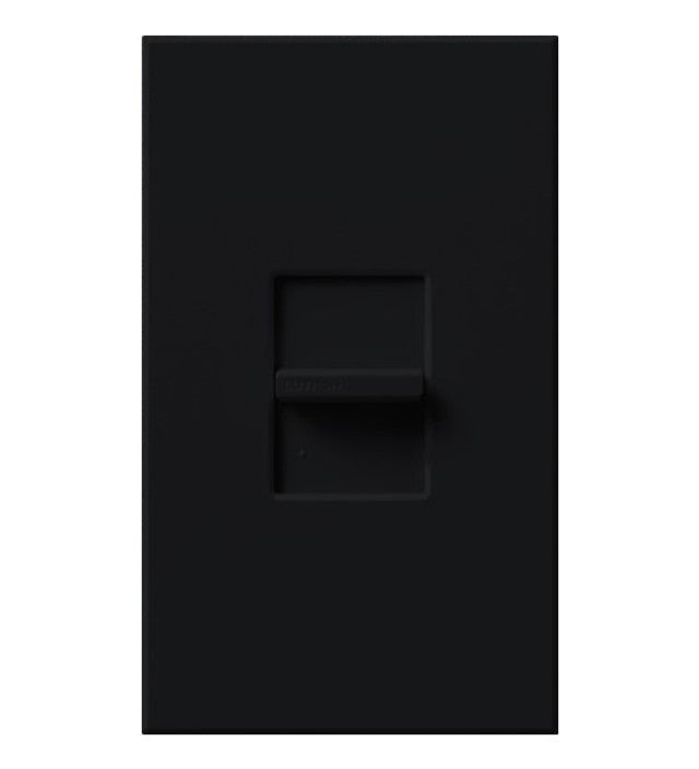 Lutron NTELV-600-BL Nova T Slide to Off Dimmer W/Single Pole, 600W Electronic Low Voltage, Black Finish