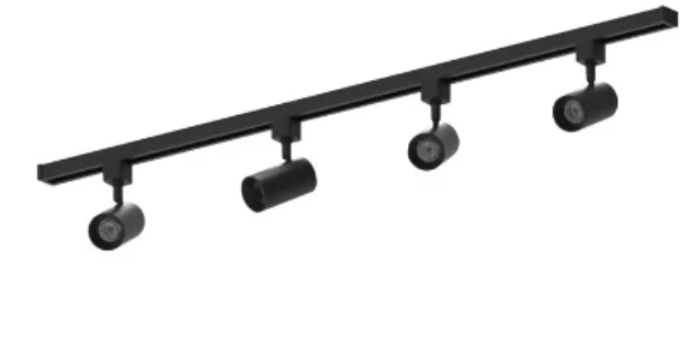 NORA Lighting NTLE-865935SB/4H 4-ft Track Pack with (4) Spot Optic LED Track Heads, Lumens 2450lm, Color Temperature 3500K, Black Finish