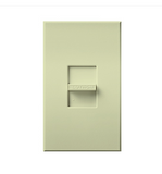 Lutron NTLV-1000-277-AL Nova T Magnetic Low-voltage Single-pole Slide-to-off Dimmer - 600VA - 277V - Almond Finish