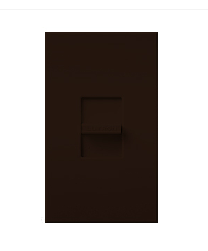 Lutron NTLV-1000-277-BR Nova T Magnetic Low-voltage Single-pole Slide-to-off Dimmer - 600VA - 277V - Brown Finish