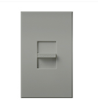 Lutron NTLV-1000-277-GR Nova T Magnetic Low-voltage Single-pole Slide-to-off Dimmer - 600VA - 277V - Grey Finish