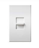 Lutron NTLV-1000-277-WH Nova T Magnetic Low-voltage Single-pole Slide-to-off Dimmer - 1000VA - 277V - White Finish