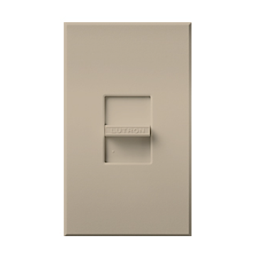 Lutron NTLV-1000-TP Nova T Slide-to-Off Dimmer, Single Pole, 120V, 1000VA (800W) Magnetic Low Voltage, Taupe Finish