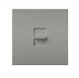 Lutron NTLV-1500-GR Nova T Magnetic Low-voltage Single-pole Slide-to-off Dimmer - 1500VA - Grey Finish