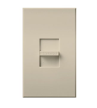 Lutron NTLV-600-LA Nova T Slide-to-Off Dimmer, Single Pole, 120V, 600VA (450W) Magnetic Low Voltage, Light Almond Finish