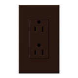 Lutron NTR-15-BR Nova T 15A 125V Duplex Receptacle, Brown Finish