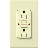 Lutron NTR-15-GFST-AL Nova T 15A 125V Tamper Resistant GFCI Receptacle, Almond Finish