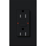 Lutron NTR-15-GFST-BL Nova T 15A 125V Tamper Resistant GFCI Receptacle, Black Finish