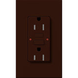 Lutron NTR-15-GFST-BR Nova T 15A 125V Tamper Resistant GFCI Receptacle, Brown Finish