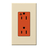 Lutron NTR-15-IG-OR-BE Nova T 15A 125V Isolated Ground Receptacle, Beige Finish