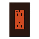 Lutron NTR-15-IG-OR-BR Nova T 15A 125V Isolated Ground Receptacle, Brown Finish