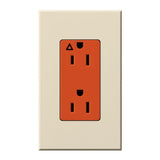 Lutron NTR-15-IG-OR-LA Nova T 15A 125V Isolated Ground Receptacle, Light Almond Finish