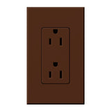 Lutron NTR-15-SI Nova T 15A 125V Duplex Receptacle, Sienna Finish