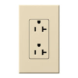 Lutron NTR-20-BE Nova T 20A 125V Duplex Receptacle, Beige Finish