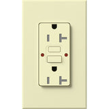 Lutron NTR-20-GFST-AL Nova T 20A 125V Tamper Resistant GFCI Receptacle, Almond Finish