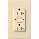 Lutron NTR-20-GFST-BE Nova T 20A 125V Tamper Resistant GFCI Receptacle, Beige Finish