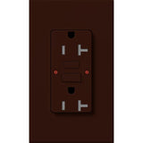 Lutron NTR-20-GFST-BR Nova T 20A 125V Tamper Resistant GFCI Receptacle, Brown Finish