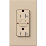 Lutron NTR-20-GFST-TP Nova T 20A 125V Tamper Resistant GFCI Receptacle, Taupe Finish