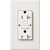 Lutron NTR-20-GFST-WH Nova T 20A 125V Tamper Resistant GFCI Receptacle, White Finish