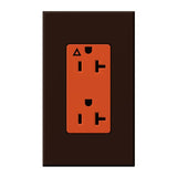 Lutron NTR-20-IG-OR-BR Nova T 20A 125V Isolated Ground Receptacle, Brown Finish