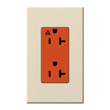 Lutron NTR-20-IG-OR-LA Nova T 20A 125V Isolated Ground Receptacle, Light Almond Finish