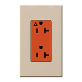 Lutron NTR-20-IG-OR-TP Nova T 20A 125V Isolated Ground Receptacle, Taupe Finish