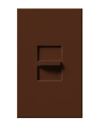 Lutron NTSTV-DV-SI Nova T 8 Amps LED / Fluorescent 0-10 VDC, Line Voltage Single Pole Slide-to-Off Dimmer, Sienna/Matte Finish