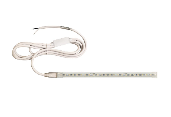 Nora Lighting NUTP13-W34-12-940/HWSP Custom Cut 34-ft 120V Continuous LED Tape Light, 330lm / 3.6W per foot, 4000K, with Mounting Clips and 8' Hardwired Power Cord with Surge Protector