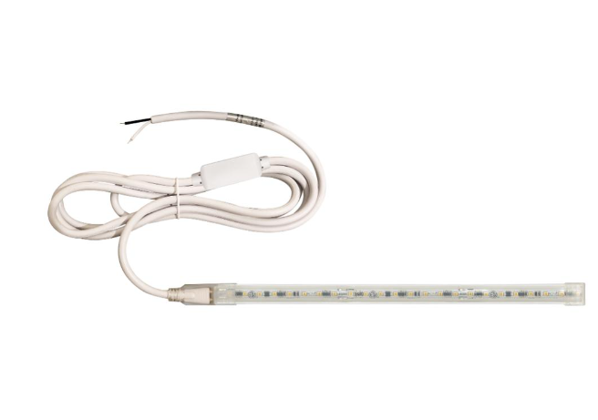 NORA Lighting NUTP13-W35-4-12-930/HWSP Custom Cut 35-ft, 4-in Continuous LED Tape Light, 330lm / 3.6W per foot, w/ Mounting Clips and 8' Hardwired Power Cord w/ Surge Protector, Voltage 120V, Color Temperature 3000k