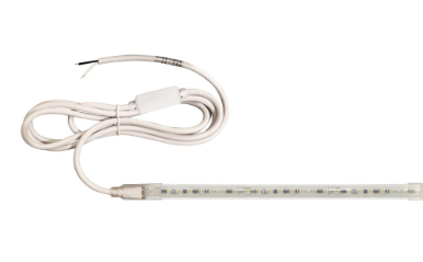 Nora Lighting NUTP13-W82-12-930/HW Custom Cut 82-ft 120V Continuous LED Tape Light, Lumens 330lm / Wattage 3.6W per foot, Color Temperature 3000K, w/ Mounting Clips and 8' Hardwired Power Cord