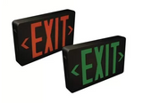 Nora Lighting NX-603D-LED/B LED Exit Sign, Selectable Red or Green Letters with Matched Color Diffuser, Black Housing