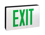 Nora Lighting NX-616-LED/G/2F Die-Cast LED Self-Diagnostic Exit Sign w/ Battery Backup, Double-Faced Aluminum w/ Green Letters in Black Housing