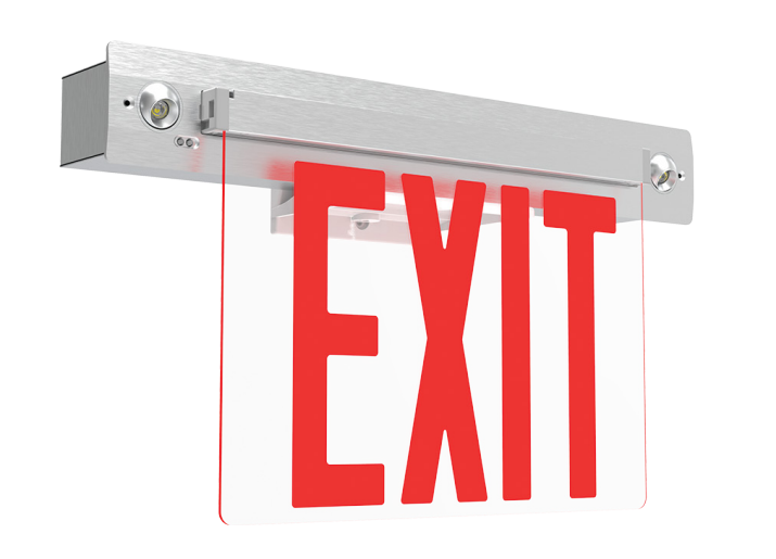 Westgate NYC-XT-ELCL-1R-EM LED Exit & Emergency Light, 3.5W, Red, White Finish