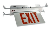 Orbit NYESRE-B-1-EB-SDT Led Ny Recessed Mount Edge-lit Exit Sign Black Trm 1f Battery Back-up Self Diagnostic Test