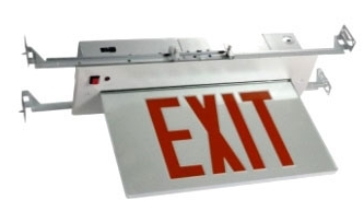 Orbit NYESRE-A-2-EB Led Ny Recessed Mount Edge-lit Exit Sign Al Trm 2f Battery Back-up