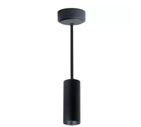 Nora Lighting NYLM-2ST35XBBLE3A/72 2" iLENE 72" Stem Mount Mini Cylinder, 1000lm, 15W, 3500K, Black, 120V Triac/ELV Dimming