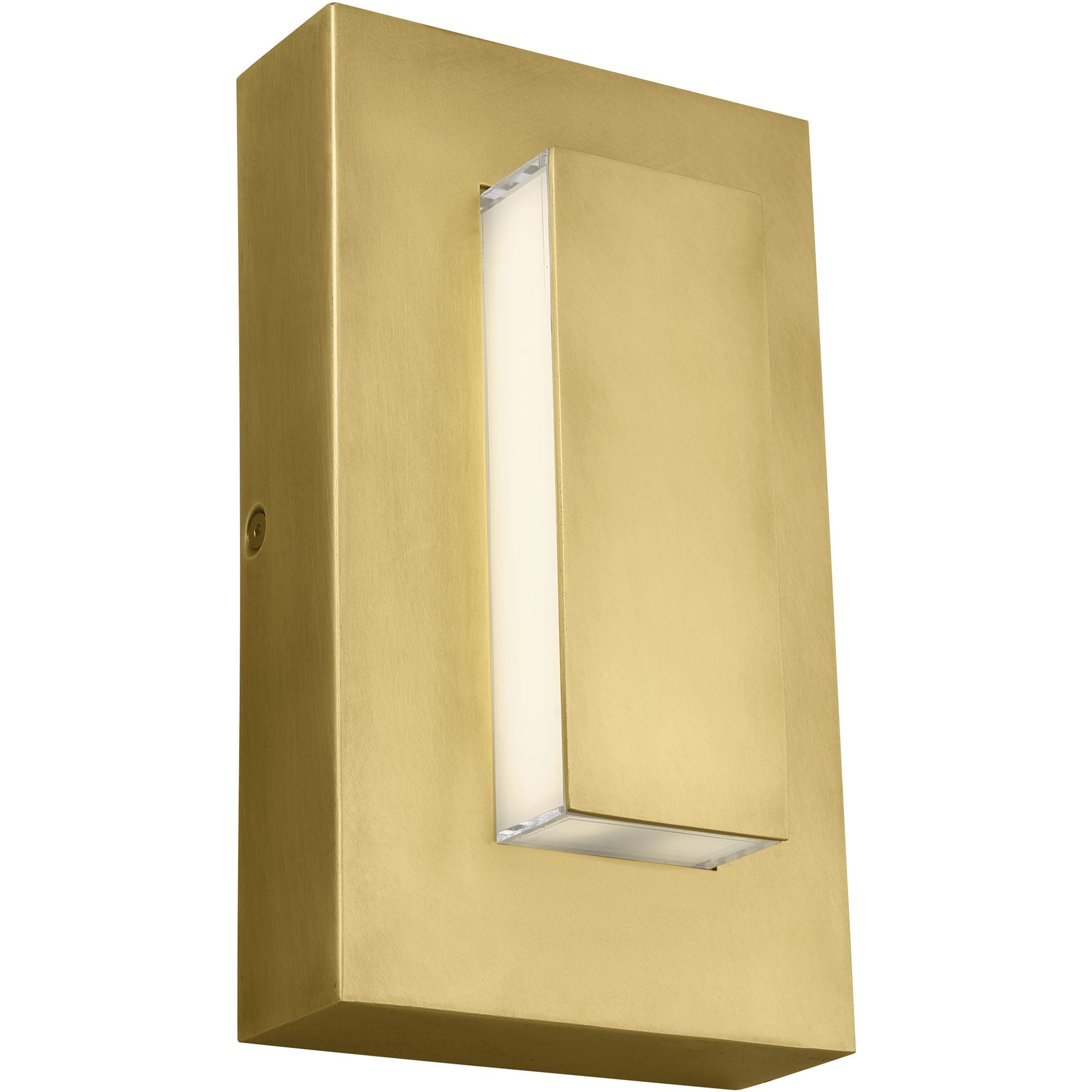 Visual Comfort Architectural 700OWASP9308DNBUNVSSP Modern Aspen 8" LED Outdoor Wall Light With Surge Protection - CCT : 3000K - Finish: Natural Brass