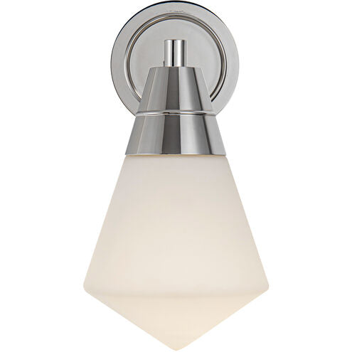 Alora Lighting WV348106PNOP Willard 1 Light 6 inch Polished Nickel Bath Vanity Light Wall Light in Opal Glass