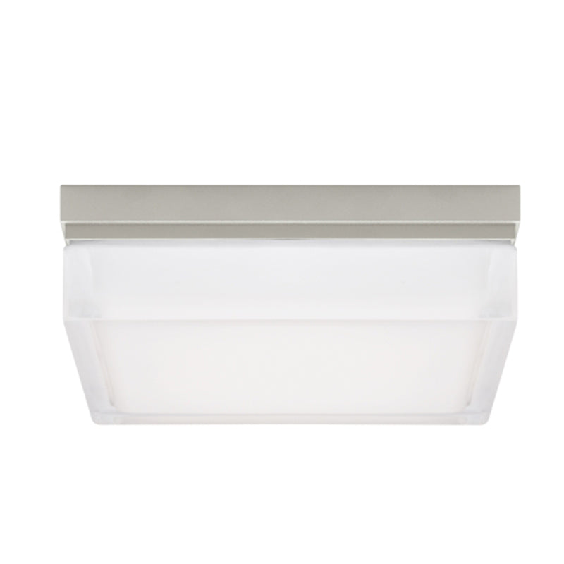 Visual Comfort Architectural 700BXLS-LED3 Boxie Large 9" LED Flush Mount Light - 120 - 277V - CCT: 3000K - Finish: Satin Nickel