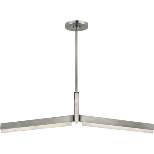 Visual Comfort Architectural KWCH70627ANALB Modern Kelly Wearstler Linea LED 42 inch Antique Nickel Chandelier Ceiling Light