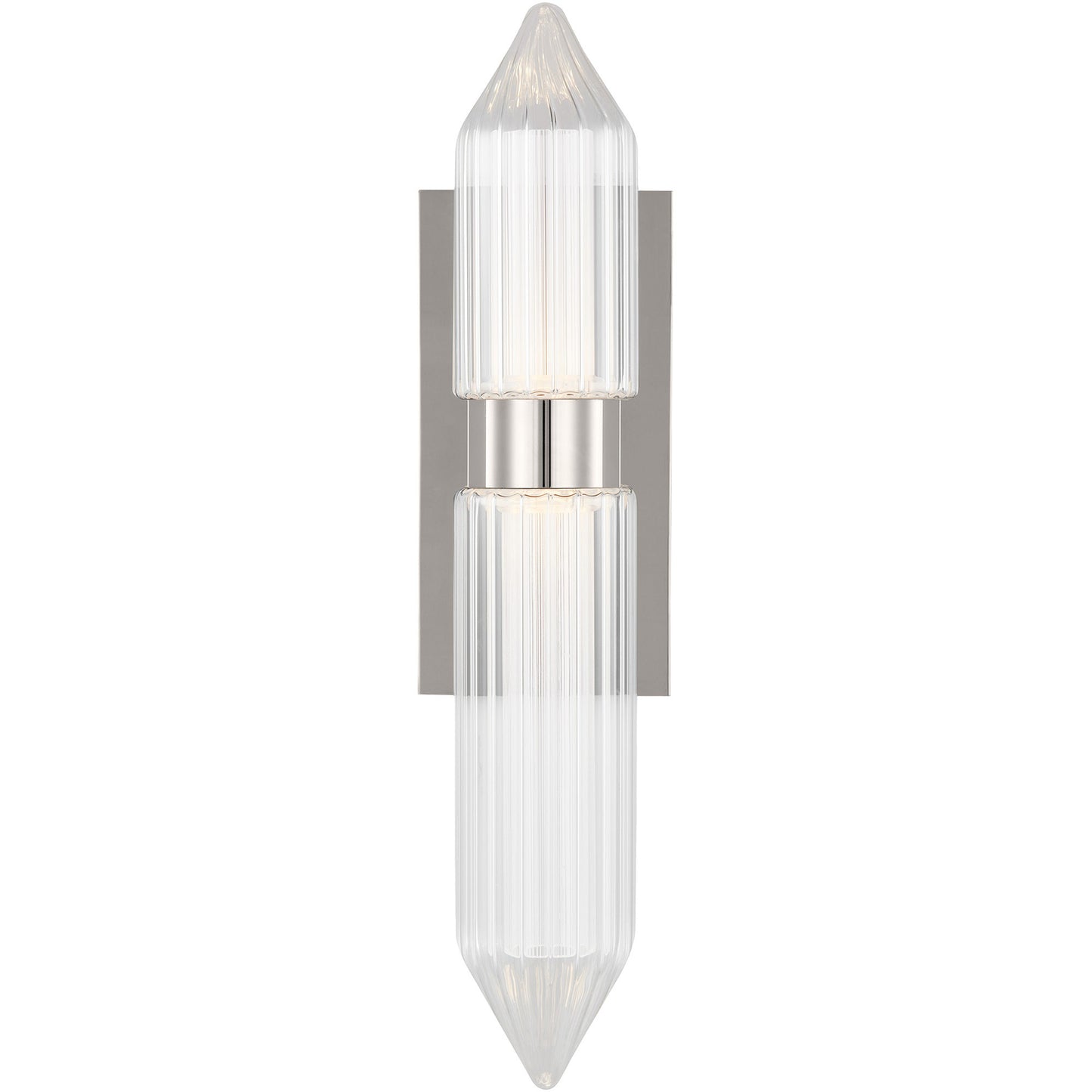 Visual Comfort Architectural 700WSLGSN18N-LED927-277 Langston 1-lt 18" Tall LED Wall Sconce -  277V - CCT: 2700K - Finish: Polished Nickel