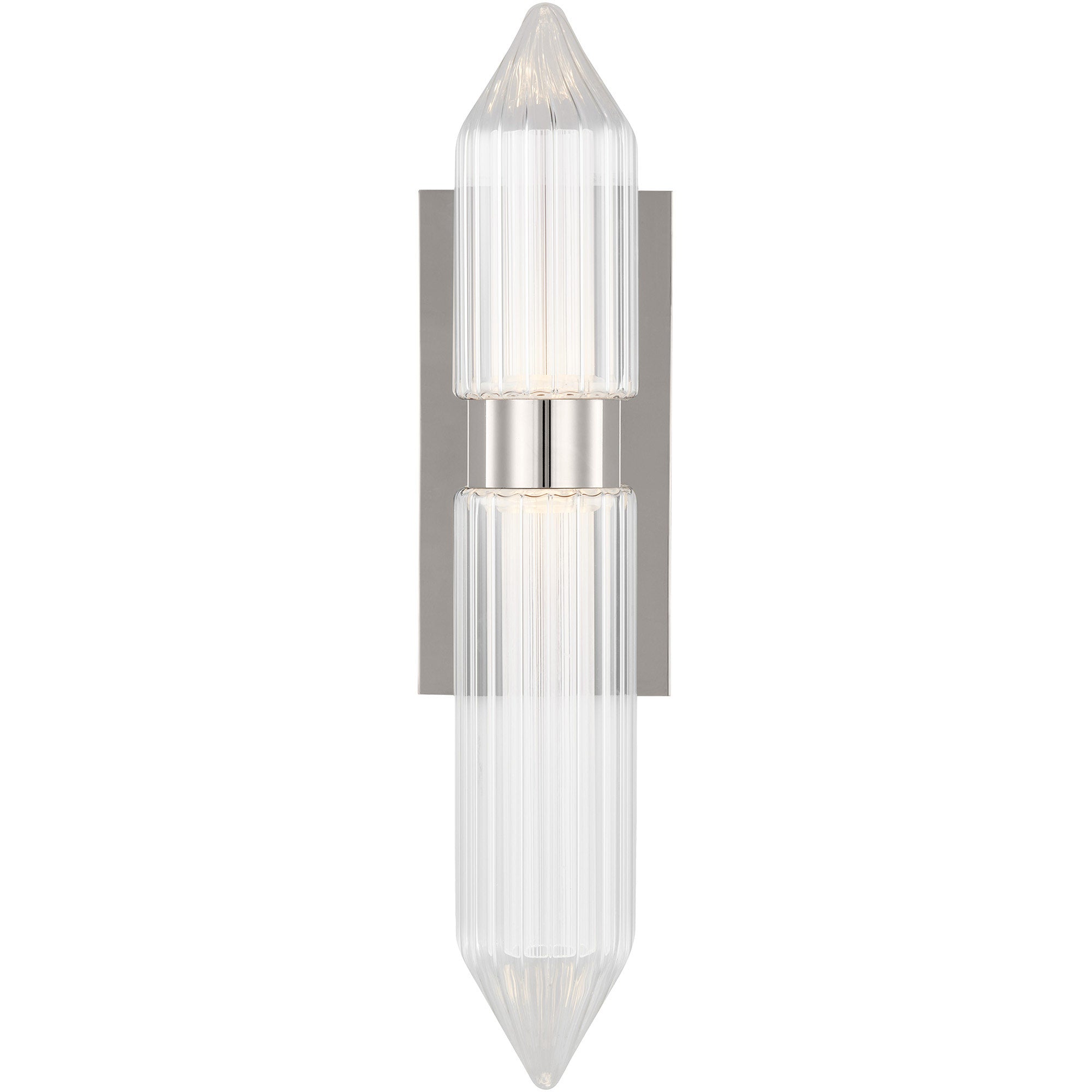 Visual Comfort Architectural 700WSLGSN18N-LED927-277 Langston 1-lt 18" Tall LED Wall Sconce -  277V - CCT: 2700K - Finish: Polished Nickel