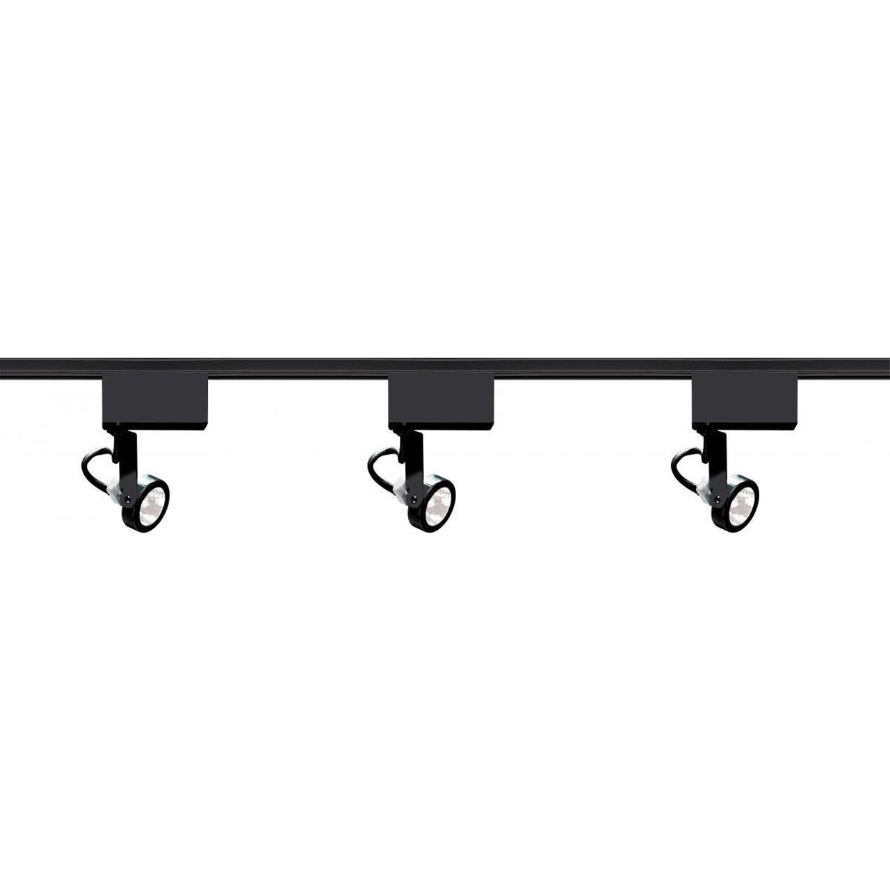 Nuvo TK315 4 Foot 3-Light MR16 Track Light Kit, Gimbal Ring, Line Voltage, Black
