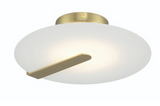 Eurofase Lighting 46844-033 Nuvola LED 16.75 inch Flush Mount Ceiling Light, Wattage 18W, Color Temperature 3000K, Gold and White Finish