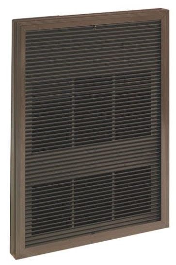 Ouellet OAWH01500AE-TAV Architectural Aluminum Wall Fan Heater, 1500W, 240V, Single Phase, Tamperproof Thermostat, 1-Pole Metallic Silver Finish