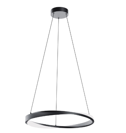 AFX Lighting OBRP24LAJUDBK Oberon 24 Inch LED Pendant Light, 120-277V, Watt 20W, Selectable 5CCT, Black Finish