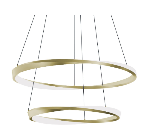 AFX Lighting OBRP3240LAJUDLB Oberon 32/40 Inch LED Pendant Light, 120-277V, Watt 60W, Selectable 5CCT, Light Antique Brass Finish