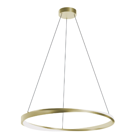 AFX Lighting OBRP32LAJUDLB Oberon 32 Inch LED Pendant Light, 120-277V, Watt 30W, Selectable 5CCT, Light Antique Brass Finish